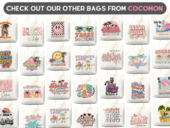 Beach Tote Bag Beach Bag Gift Bridesmaid Beach Summer Spring Tote Shopper Bag Eco Friendly Bag Reusable Grocery Tote Cute Tote School Bag