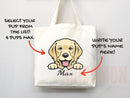 Personalized Dog Mom Tote Bag Custom Dog Lover Gift Tote Bag Reusable Bag Puppy Owner Gift Personalized Dog Lover Gift Animal Lover Gift Bag