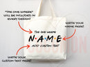 Personalized Tote Bag Friends Gift Bag Custom Tote Shopper Bag Custom Gift For Her Personalized Gift For Bridesmaid Wedding Bridal Reusable