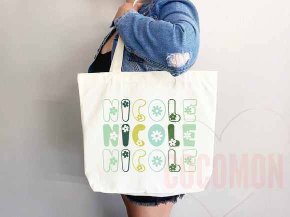 Personalized Name Bag Custom Name Tote Bag Custom Tote Shopper Women Bag Customized Name Gift For Her Personalized Gift For Her Reusable Bag