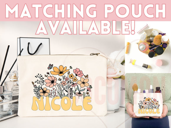 Customized Name Tote Bag Floral Tote Bag Personalized Name Bag Custom Name Tote Bag Custom Gift Bridesmaids Bag Gift Tote Shopper Women Bag