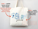 Personalized Name Tote Bag Dinosaur Gift Custom Name Tote Bag Custom Tote Shopper Customized Name Back to school Kid Bag School Bag For Kids