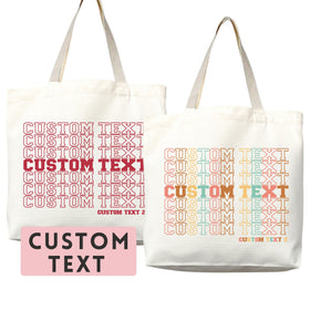 Custom Text Tote Bag — Personalized Gift (001)