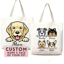 Personalized Dog Mom Tote Bag Custom Dog Lover Gift Tote Bag Reusable Bag Puppy Owner Gift Personalized Dog Lover Gift Animal Lover Gift Bag