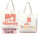 Personalized Name Tote Bag Unicorn Gift Custom Name Tote Bag Custom Tote Shopper Customized Name Gift For Her Kids Bag School Bag For Kids