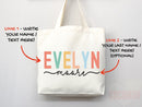 Personalized Name Tote Bag Custom Name Tote Bag Custom Tote Shopper Womens Bag Customized Name Gift For Her Kids Bag School Bag For Kids