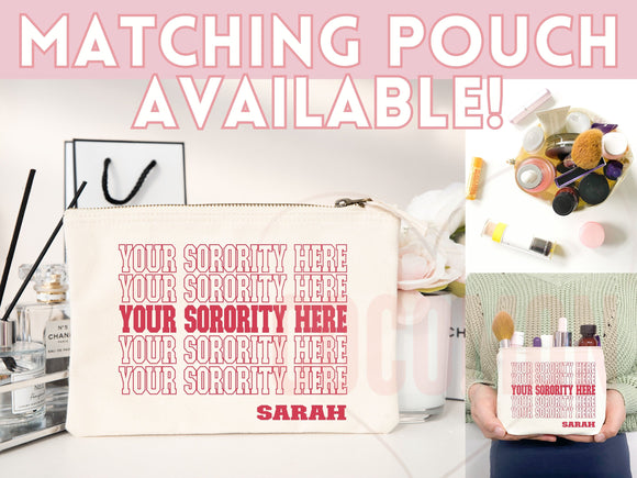 Custom Sorority Tote Bag Gift Rush Initiation Bid Day Big Little Gift Custom Name Sorority Gift College Tote Bag Personalized Gift For Her