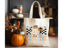 Personalized Halloween Tote Bag Custom Name Canvas Tote Bag Trick or Treat Halloween Gift Bag Goodie Bag Spooky Halloween Party Favor Gift