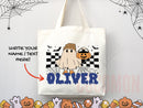 Personalized Halloween Tote Bag Custom Name Canvas Tote Bag Trick or Treat Halloween Gift Bag Goodie Bag Spooky Halloween Party Favor Gift