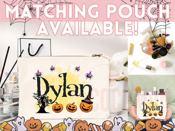 Personalized Halloween Tote Bag Custom Name Canvas Tote Bag Trick or Treat Halloween Gift Bag Goodie Bag Spooky Halloween Party Favor Gift