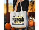 Personalized Halloween Tote Bag Custom Name Canvas Tote Bag Trick or Treat Halloween Gift Bag Goodie Bag Spooky Halloween Party Favor Gift