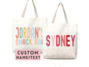 Personalized Name Tote Bag Custom Name Tote Bag Custom Tote Shopper Womens Bag Customized Name Gift For Her Kids Bag School Bag For Kids