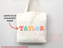 Personalized Name Tote Bag Custom Name Tote Bag Custom Tote Shopper Womens Bag Customized Name Gift For Her Kids Bag School Bag For Kids