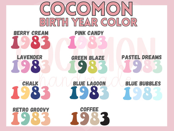 Customized Birth Year Tote Bag Floral Bag Personalized Birthday Gift Bag Custom Name Tote Bag Gift Tote Shopper Women Bag 40th Birthday