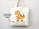 Personalized Name Tote Bag Dinosaur Gift Custom Name Tote Bag Custom Tote Shopper Customized Name Back to school Kid Bag School Bag For Kids