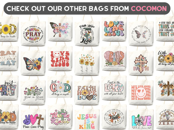 Faith Tote Bag Christian Tote Bag Canvas Gift Religious Gift Scripture Gift Bible Verse Christian Girl Gift Church Gift School Tote Shopper