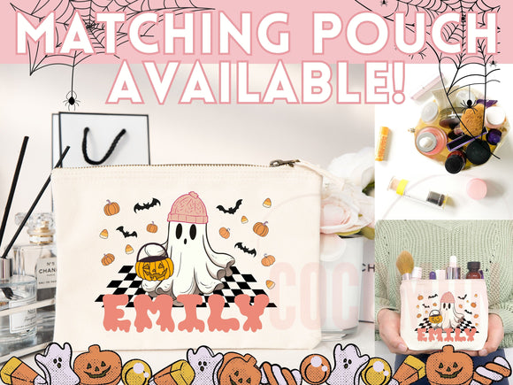 Personalized Halloween Tote Bag Custom Name Canvas Tote Bag Trick or Treat Halloween Gift Bag Goodie Bag Spooky Halloween Party Favor Gift