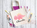 Personalized Name Tote Bag Dinosaur Gift Custom Name Tote Bag Custom Tote Shopper Customized Name Back to school Kid Bag School Bag For Kids