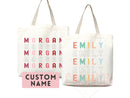 Personalized Name Bag Custom Name Tote Bag Custom Tote Shopper Women Bag Customized Name Gift For Her Personalized Gift For Her Reusable Bag