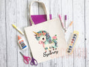 Personalized Name Tote Bag Unicorn Gift Custom Name Tote Bag Custom Tote Shopper Customized Name Gift For Her Kids Bag School Bag For Kids