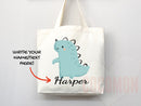 Personalized Name Tote Bag Dinosaur Gift Custom Name Tote Bag Custom Tote Shopper Customized Name Back to school Kid Bag School Bag For Kids