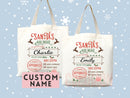 Custom Christmas Bag Tote Christmas Eve Gift Custom Stocking Sack Santa Sack Santa Delivery Sack Christmas gift bag for kids Santa Claus bag