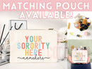 Custom Sorority Tote Bag Gift Rush Initiation Bid Day Big Little Gift Custom Name Sorority Gift College Tote Bag Personalized Gift For Her
