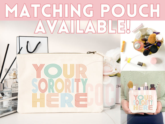 Custom Sorority Tote Bag Gift Rush Initiation Bid Day Big Little Gift Custom Name Sorority Gift College Tote Bag Personalized Gift For Her