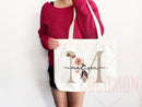 Custom Monogram Name Tote Bag Personalized Tote Bag Bridesmaid Gifts Bridal Party Custom Tote Bach Party Gift Customized Name Gift For Her