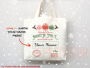 Custom Christmas Bag Tote Christmas Eve Gift Custom Stocking Sack Santa Sack Santa Delivery Sack Christmas gift bag for kids Santa Claus bag
