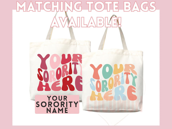 Custom Sorority Cosmetic Bag Makeup Pouch Gift Rush Initiation Bid Day Big Little Gift Custom Name Sorority Gift College Pouch Gift For Her