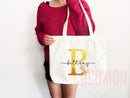 Custom Monogram Name Tote Bag Personalized Tote Bag Bridesmaid Gifts Bridal Party Custom Tote Bach Party Gift Customized Name Gift For Her