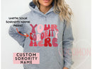 Custom Sorority Hoodie Gift Rush Initiation Bid Day Big Little Hoodie Sweater Gift Custom Name Sorority Gift College Hoodie Custom Sweater