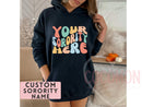 Custom Sorority Hoodie Gift Rush Initiation Bid Day Big Little Hoodie Sweater Gift Custom Name Sorority Gift College Hoodie Custom Sweater