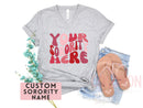 Custom Sorority V-Neck Shirt Gift Rush Initiation Bid Day Big Little T-Shirt Gift Custom Name Sorority Gift College Custom VNeck shirt tee