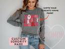Custom Sorority Long Sleeve Shirt Gift Rush Initiation Bid Day Big Little Long Sleeve Shirt Gift Custom Name Sorority Gift College Custom T