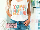 Custom Sorority Tank Top Gift Rush Initiation Bid Day Big Little Tank Top Shirt Gift Custom Name Sorority Gift College Tanktop Shirt Women