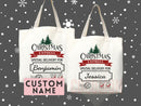 Custom Christmas Bag Tote Christmas Eve Gift Custom Stocking Sack Santa Sack Santa Delivery Sack Christmas gift bag for kids Santa Claus bag