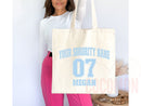 Custom Sorority Tote Bag Gift Rush Initiation Bid Day Big Little Gift Custom Name Sorority Gift College Tote Bag Personalized Gift For Her