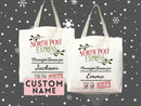 Custom Christmas Bag Tote Christmas Eve Gift Custom Stocking Sack Santa Sack Santa Delivery Sack Christmas gift bag for kids Santa Claus bag