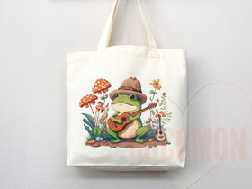 Frog Mushroom Tote Bag — Animal Lover Gift (001)