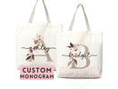 Custom Monogram Name Tote Bag Personalized Tote Bag Bridesmaid Gifts Bridal Party Custom Tote Bach Party Gift Customized Name Gift For Her