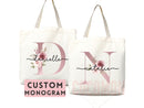 Custom Monogram Name Tote Bag Personalized Tote Bag Bridesmaid Gifts Bridal Party Custom Tote Bach Party Gift Customized Name Gift For Her