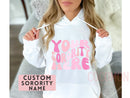 Custom Sorority Hoodie Gift Rush Initiation Bid Day Big Little Hoodie Sweater Gift Custom Name Sorority Gift College Hoodie Custom Sweater