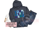 Custom Sorority Hoodie Gift Rush Initiation Bid Day Big Little Hoodie Sweater Gift Custom Name Sorority Gift College Hoodie Custom Sweater