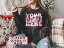 Custom Sorority Long Sleeve Shirt Gift Rush Initiation Bid Day Big Little Long Sleeve Shirt Gift Custom Name Sorority Gift College Custom T