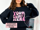 Custom Sorority Sweatshirt Gift Rush Initiation Bid Day Big Little Sweatshirt Sweater Gift Custom Name Sorority Gift College Custom Sweater