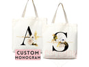 Custom Monogram Name Tote Bag Personalized Tote Bag Bridesmaid Gifts Bridal Party Custom Tote Bach Party Gift Customized Name Gift For Her