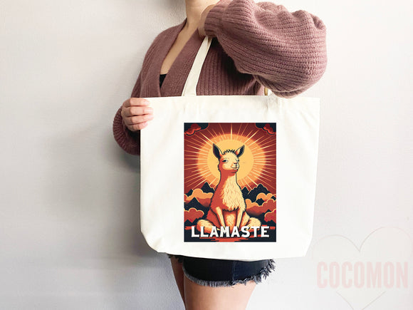 Yoga Canvas Tote Bag Fun Yoga Lover Gift for Yoga Tote Bag Everyday Tote Eco Friendly Aesthetic Tote Shopper Reusable Grocery Bag Cute Bag