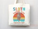 Sloth Canvas Tote Bag Funny Sloth Lover Gift Tote Bag Everyday Tote Eco Friendly Aesthetic Tote Shopper Reusable Grocery Bag Cute Bag Animal